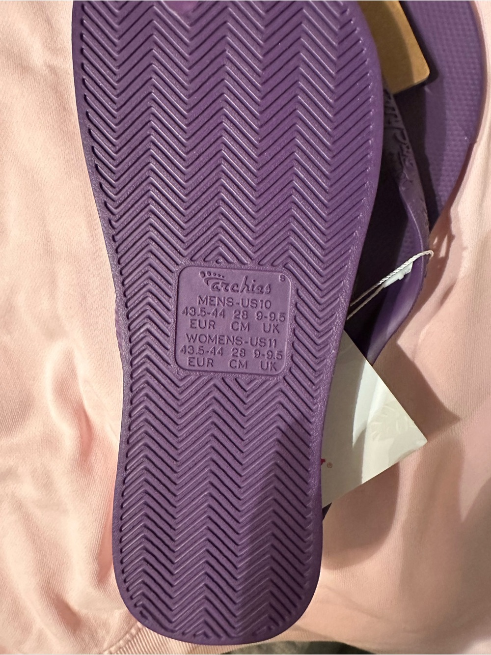 Archies Purple Arch Support Flip Flops - Women’s - Picture 3 of 6
